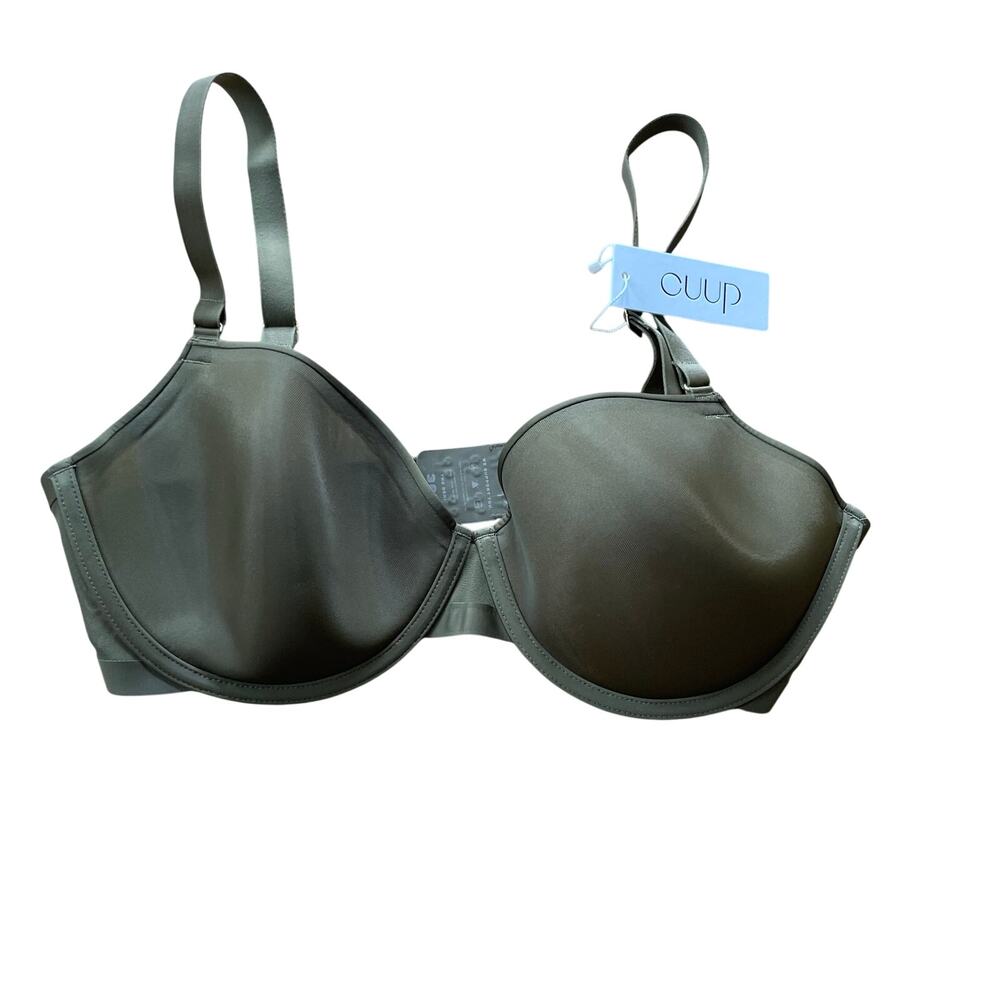 NWT CUUP Bra The Demi Mesh Moss Green 36E